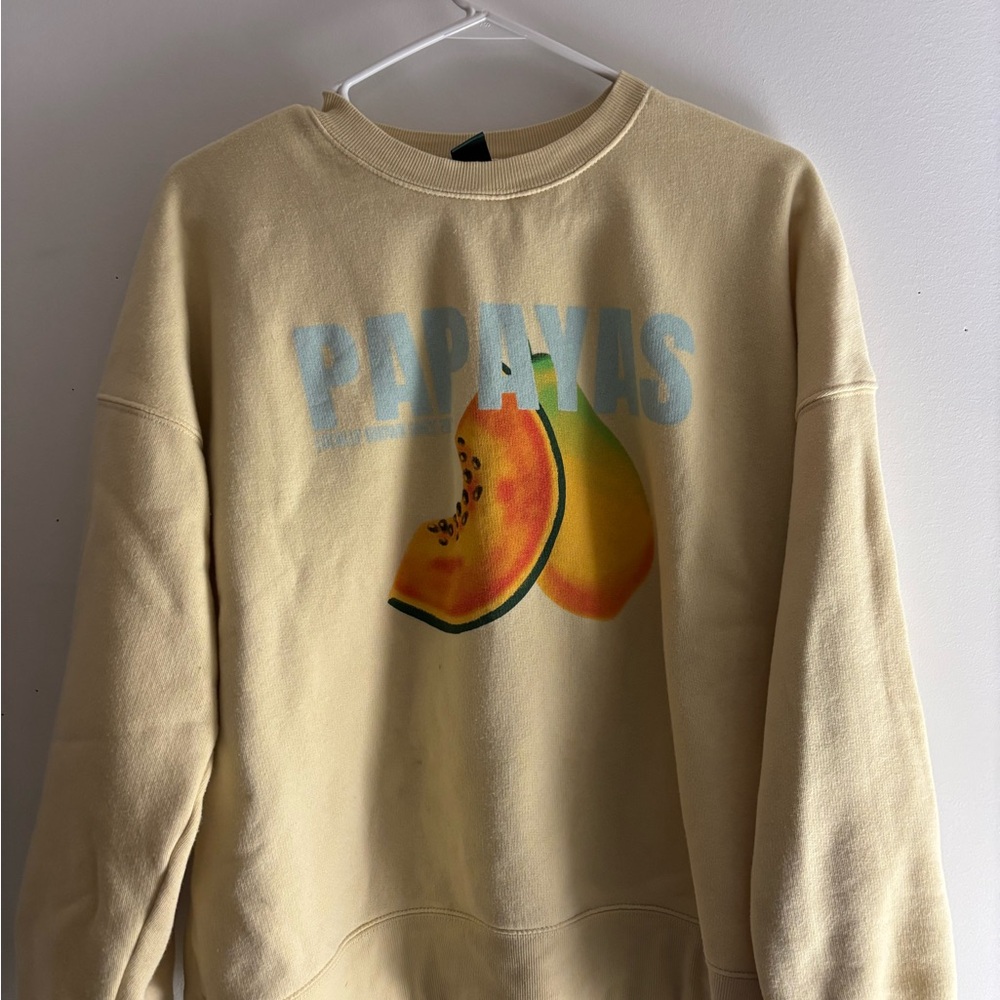 Wild Fable Cream Papaya Graphic Men's Sweater